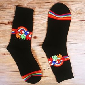 Among Us Socks Sox RAINBOW Funny Impo…
